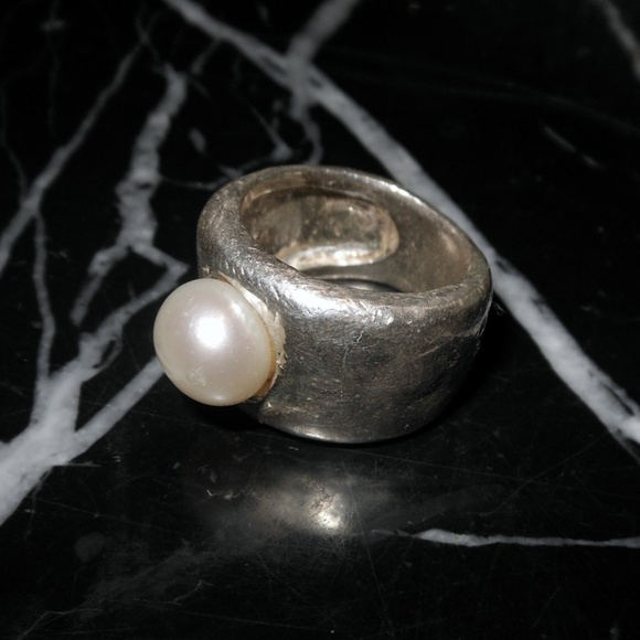 Tous Sterling Silver 925 Women Ring with freshwater Pearl - Picture 2 of 8
